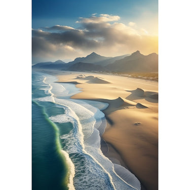 Bird's Eye View Beach Canvas
